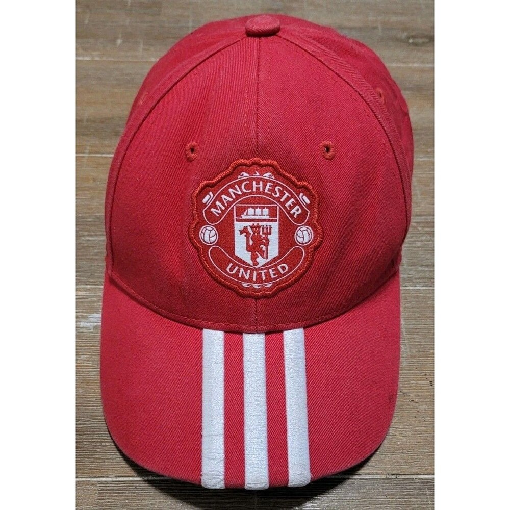 Manchester United Hat Strapback Adidas Red Soccer Premier League Youth Cap